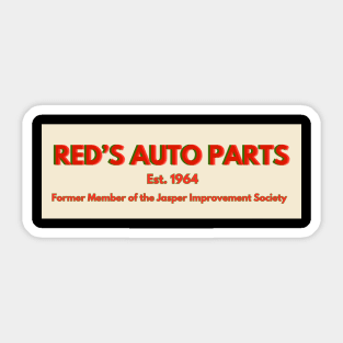 Road House: Red's Auto Parts Sticker